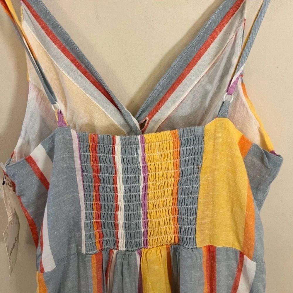 Striped Summer Button-Front Sundress - Picture 6 of 9